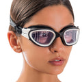 Aqtivaqua Swimming Goggles Swim Goggles For Adults Men Women Kids Youth Girls Boys Children Dx (Clear-Lenses White/Black-Frame)