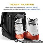 Unigear Ski Boot Bag, 50L Ski Boot Travel Backpack For Ski Helmet, Goggles, Gloves, Skis, Snowboard & Accessories (Black)