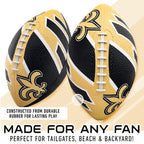 Franklin Sports Nfl New Orleans Saints Football - Youth Football - Mini 8.5'' Rubber Ball - Perfect For Kids - Team Logos And Co