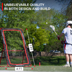 Rukket 4X7Ft Lacrosse Rebounder Pitchback Training Screen, Practice Catching, Throwing, And Shooting