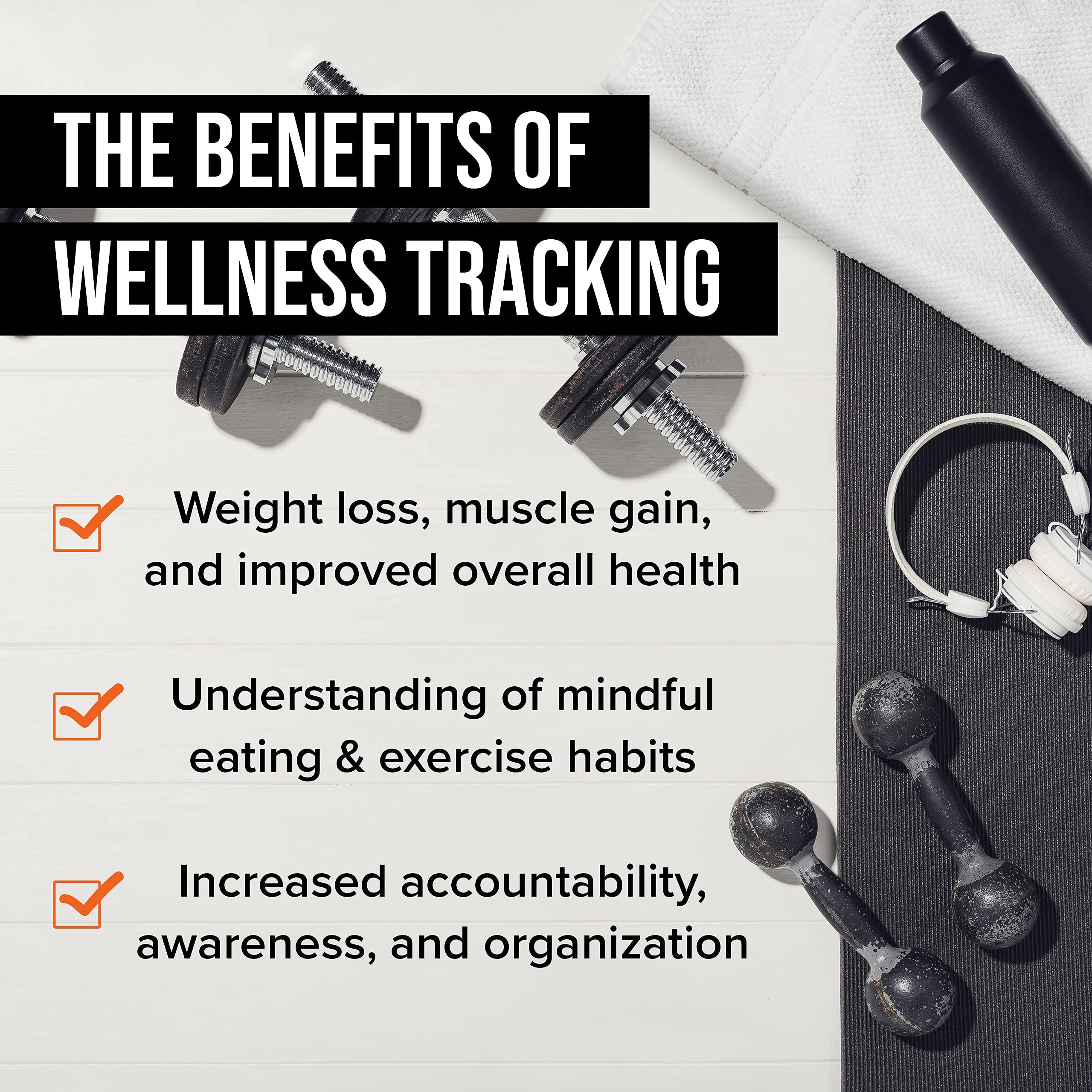 Newme Fitness Journal For Women/Men, Food & Workout Journal, Planner Log Book To Track Weight Loss, Muscle Gain, Gym Bodybuildin