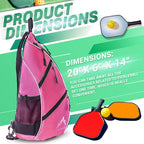 Himal Pickleball Bag-Adjustable Pickleball,Tennis,Racketball Sling Bag-Pickleball Backpack With Water Bottle Holder For Men And