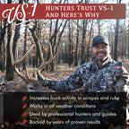 Conquest Scents Vs-1 Deer Scent Stick - Deer Attractant & Doe Estrus Scent, For Pre-Rut, Rut, And Post-Rut, Versatile Hunting Wa
