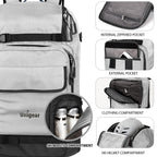 Unigear Ski Boot Bag, 70L Ski Boot Travel Backpack for Ski Helmet, Goggles, Gloves, Skis, Snowboard & Accessories(Silver Gray)