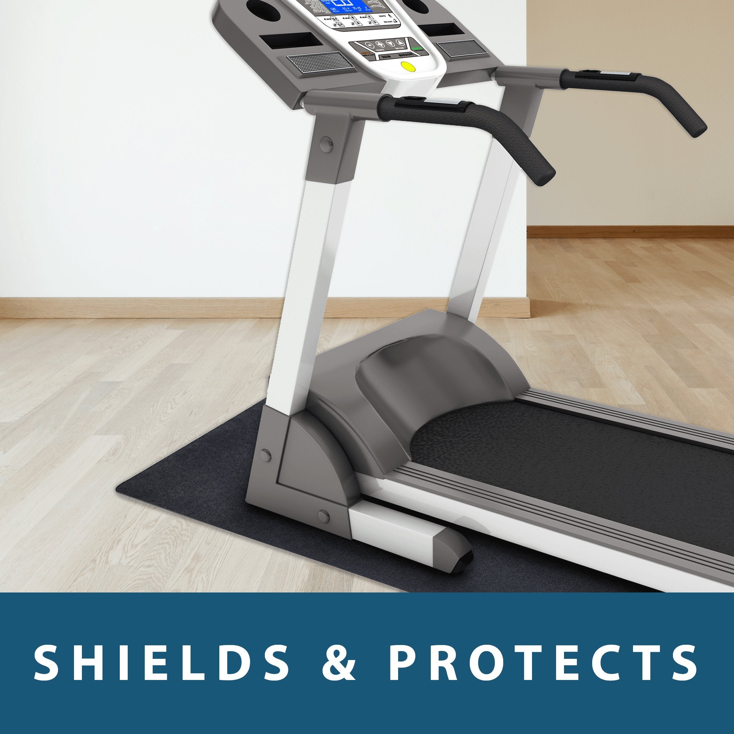 Motiontex Exercise Equipment Mat For Under Treadmill, Rowing Machine, Elliptical, Fitness Equipment, Home Gym Floor Protection,