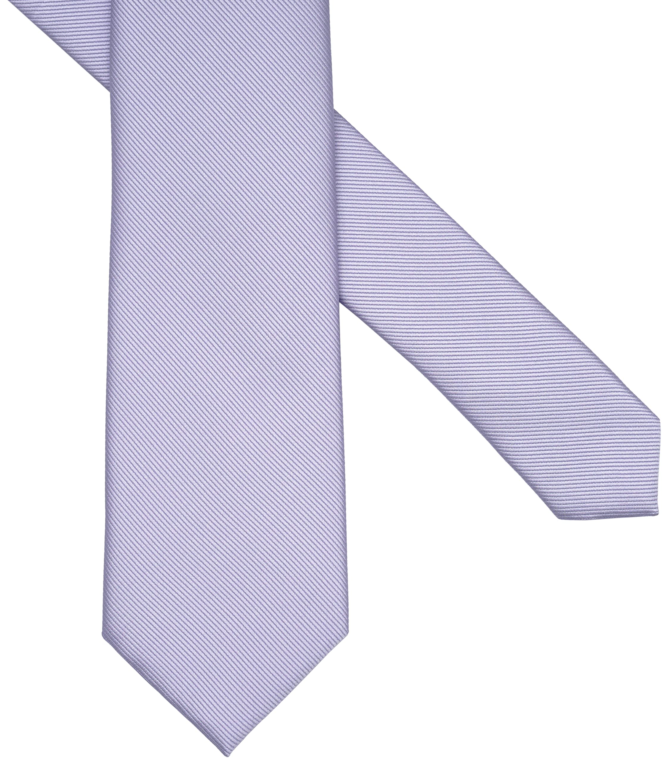 Zenxus Solid Skinny Ties For Men, 25 Inch Slim Lilac Lavender Ties Bulk For Wedding And Activities, 5-Pack