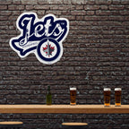 Rico Industries Nhl Winnipeg Jets Distressed Shape Cut Pennant - Home And Living Room D  Cor - Soft Felt Ez To Hang
