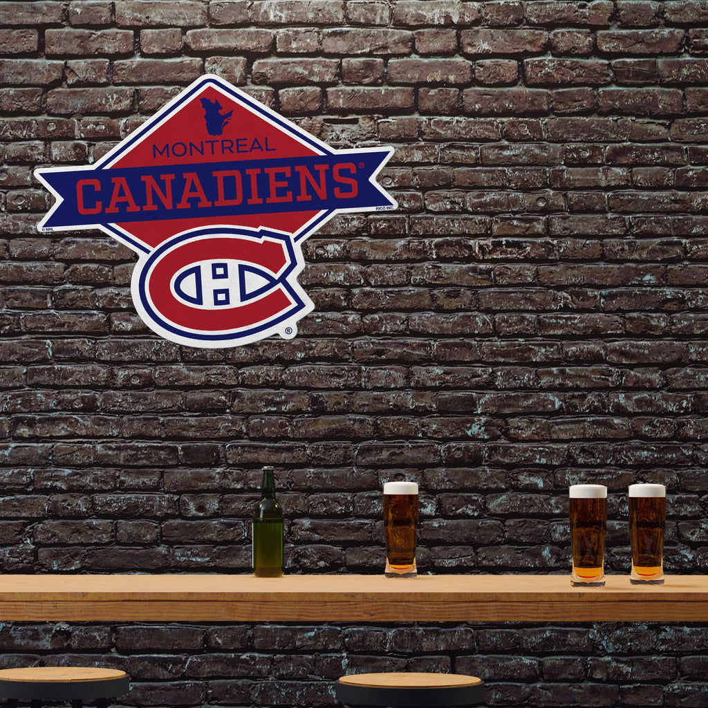 Rico Industries Nhl Montreal Canadiens Diamond Shape Cut Pennant - Home And Living Room D  Cor - Soft Felt Ez To Hang