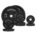 CAP Barbell 200 LB Classic Olympic 2-Inch Cast Iron Weight Plate Set | Black