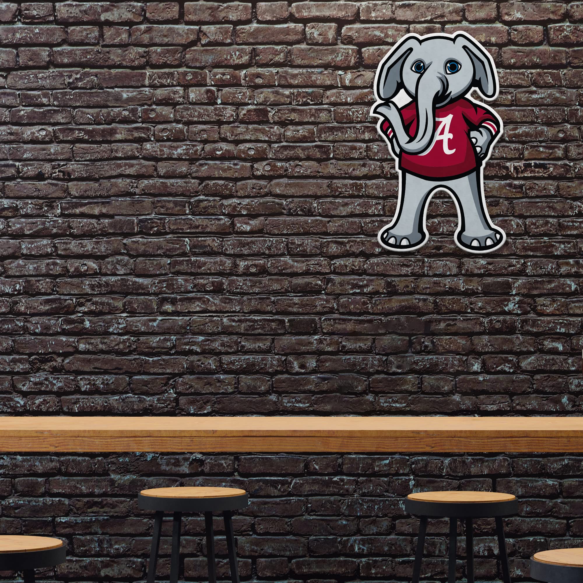 Rico Industries Ncaa Alabama Crimson Tide Mascot Shape Cut Pennant - Home And Living Room D  Cor - Soft Felt Ez To Hang, 18X0.10