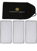 Family 3-Pack - The Original Bushcraft Grill - Welded Stainless Steel High Strength Mesh (Campfire Rated) - Expedition Research 