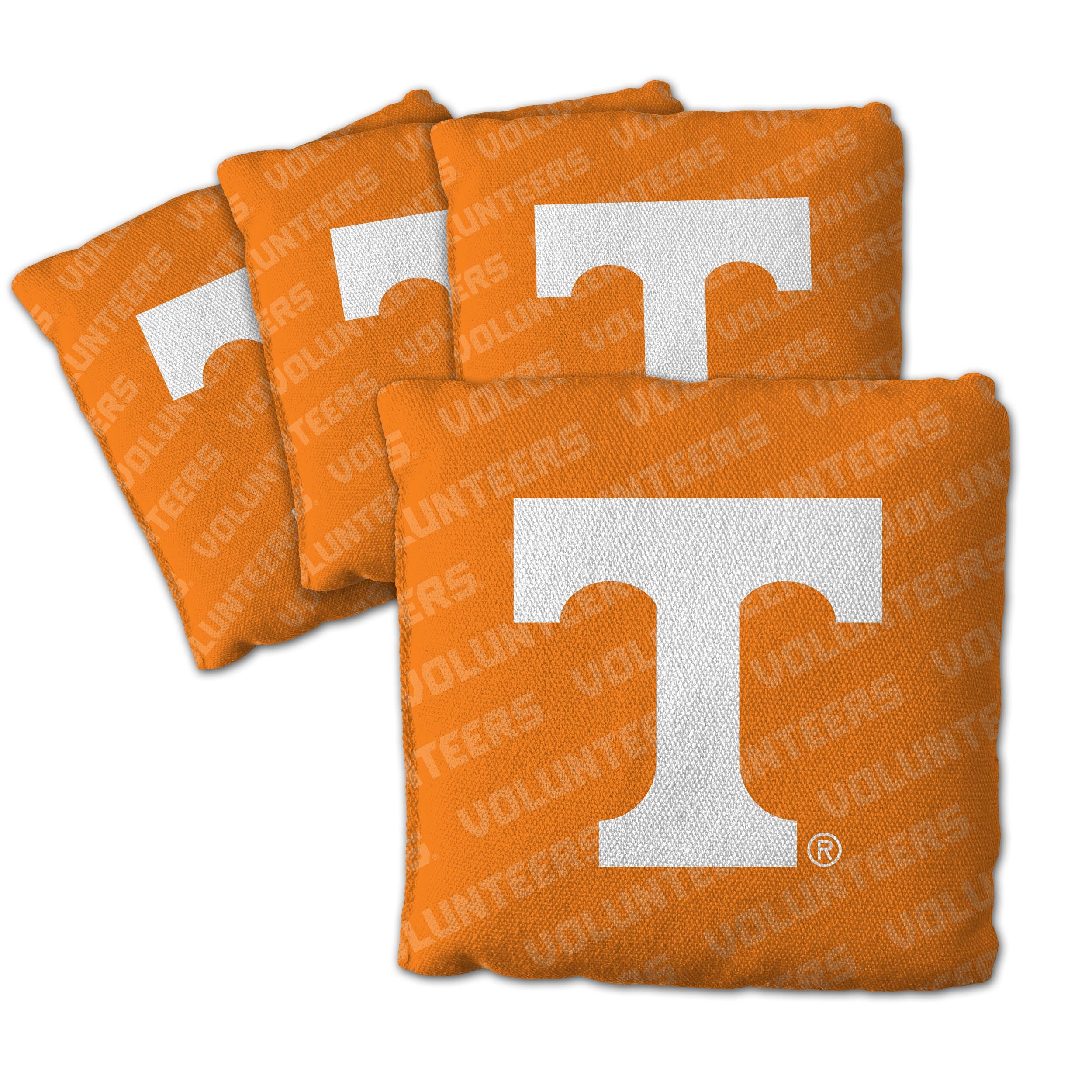 YouTheFan Officially-Licensed NCAA Tennessee Volunteers Set of 4 Cornhole Bags - All Weather Regulation 6    x 6    Size - 16oz 