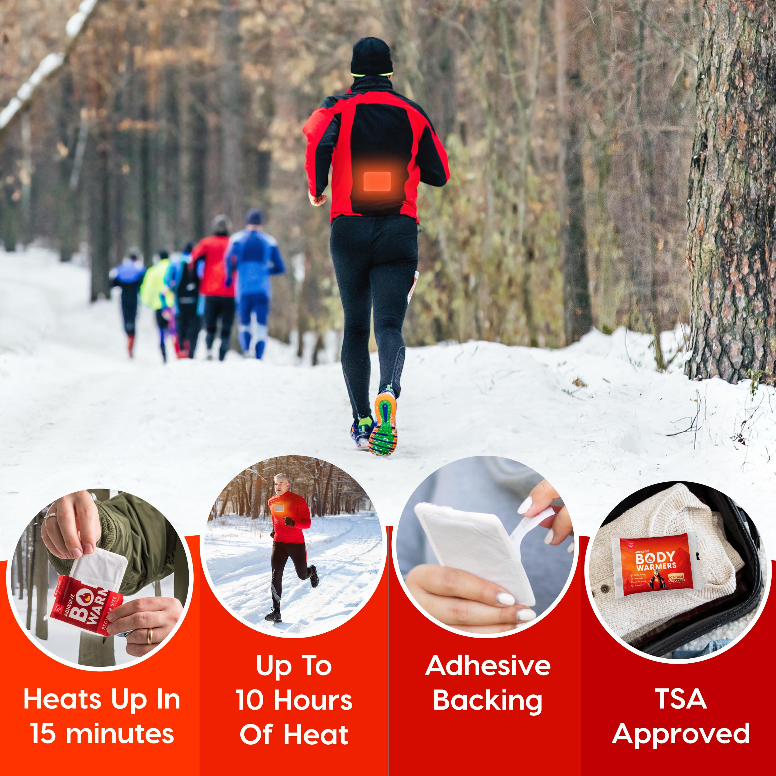 Iris Usa Medium Adhesive Body Warmers, 60 Individual Warmers, Long-Lasting Up To 10 Hours Regular-Sized Disposable Handwarmers F