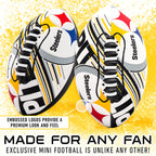 Franklin Sports Nfl Pittsburgh Steelers Football - Youth Mini Football - 8.5'' Junior Size Ball - Spacelace Easy Grip Texture- P
