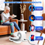 Under Desk Elliptical Machine-Elliptical Machine For Seniors,Portable Silent Electric Home Leg Exerciser With Remote Control,12