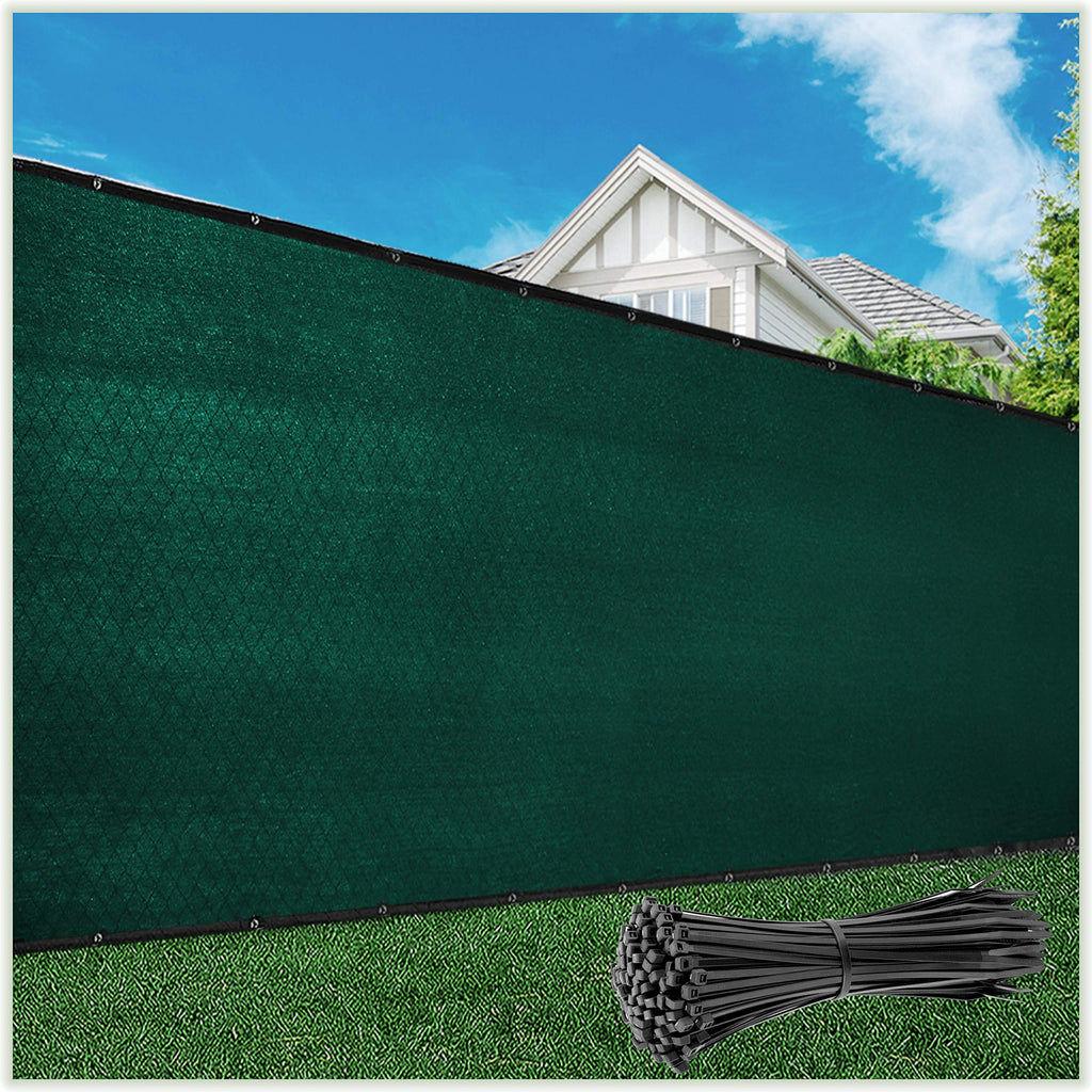 Colourtree Customized Size Fence Screen Privacy Screen Green 5 X 196 - Commercial Grade 170 Gsm - Heavy Duty - 3 Years Warranty 