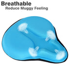 Daway Extra Soft Bike Seat Cushion - C6 Large Exercise Bicycle Saddle Cover, Thick Widen Foam & Gel Padded, Comfort Breathable C
