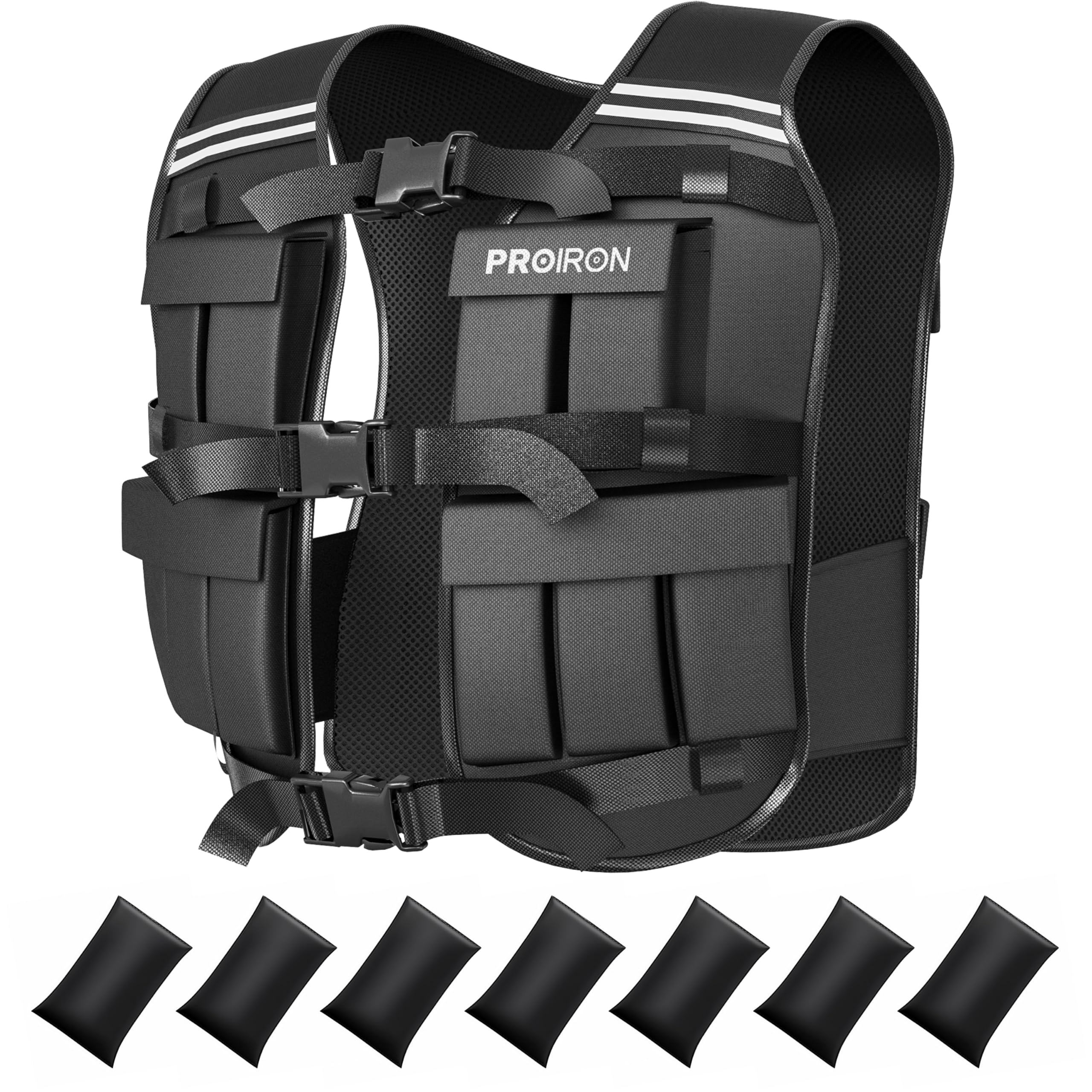 PROIRON Adjustable Weighted Vest 22LB/44LB,1LB/2LB Increment,Fully Adjustable Weight Vest for Men Women, Body Weight Vest for Ru
