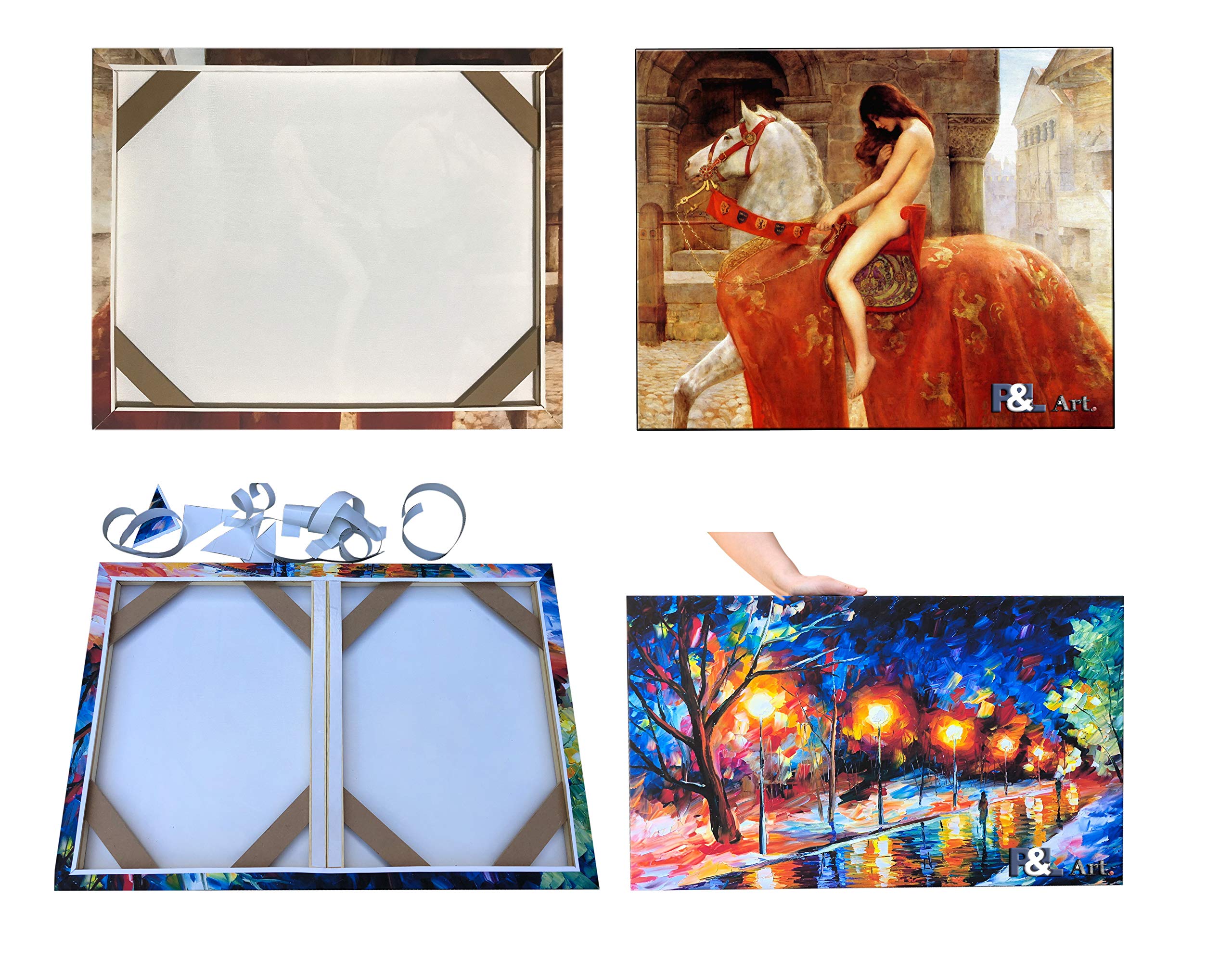 Diy Solid Wood Canvas Frame Kit 12 X24 Inch For Oil Painting  Wall Art - Customized Wooden Art Frames For Paintings  Canvases -