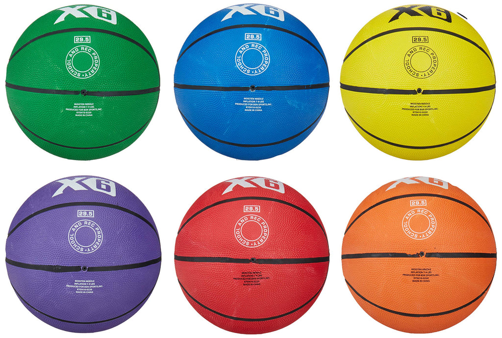 Macgregor Multicolor Basketballs (Set Of 6) , Official Size (29.5'')