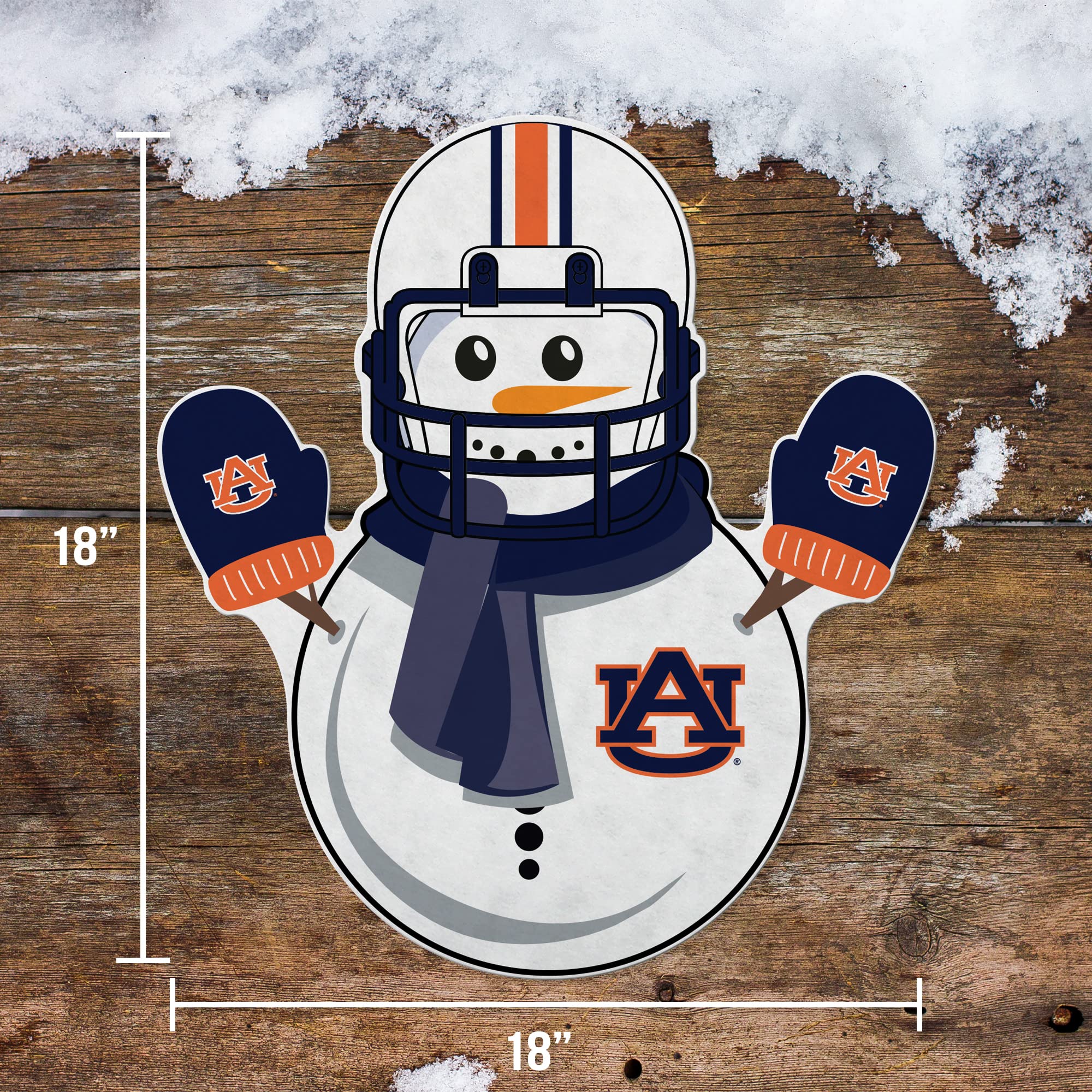 Rico Industries Ncaa Auburn Tigers Snowman Shape Cut Pennant - Home And Living Room D  Cor - Soft Felt Ez To Hang