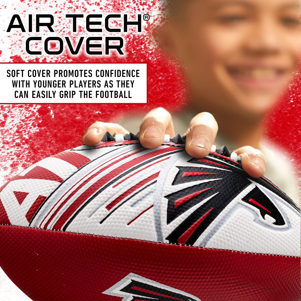 Franklin Sports Nfl Atlanta Falcons Football - Youth Mini Football - 8.5'' Junior Size Ball - Spacelace Easy Grip Texture- Perfe