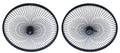 Black 26 144 Spoke Wheel Set. Front and Back Coaster Wheel