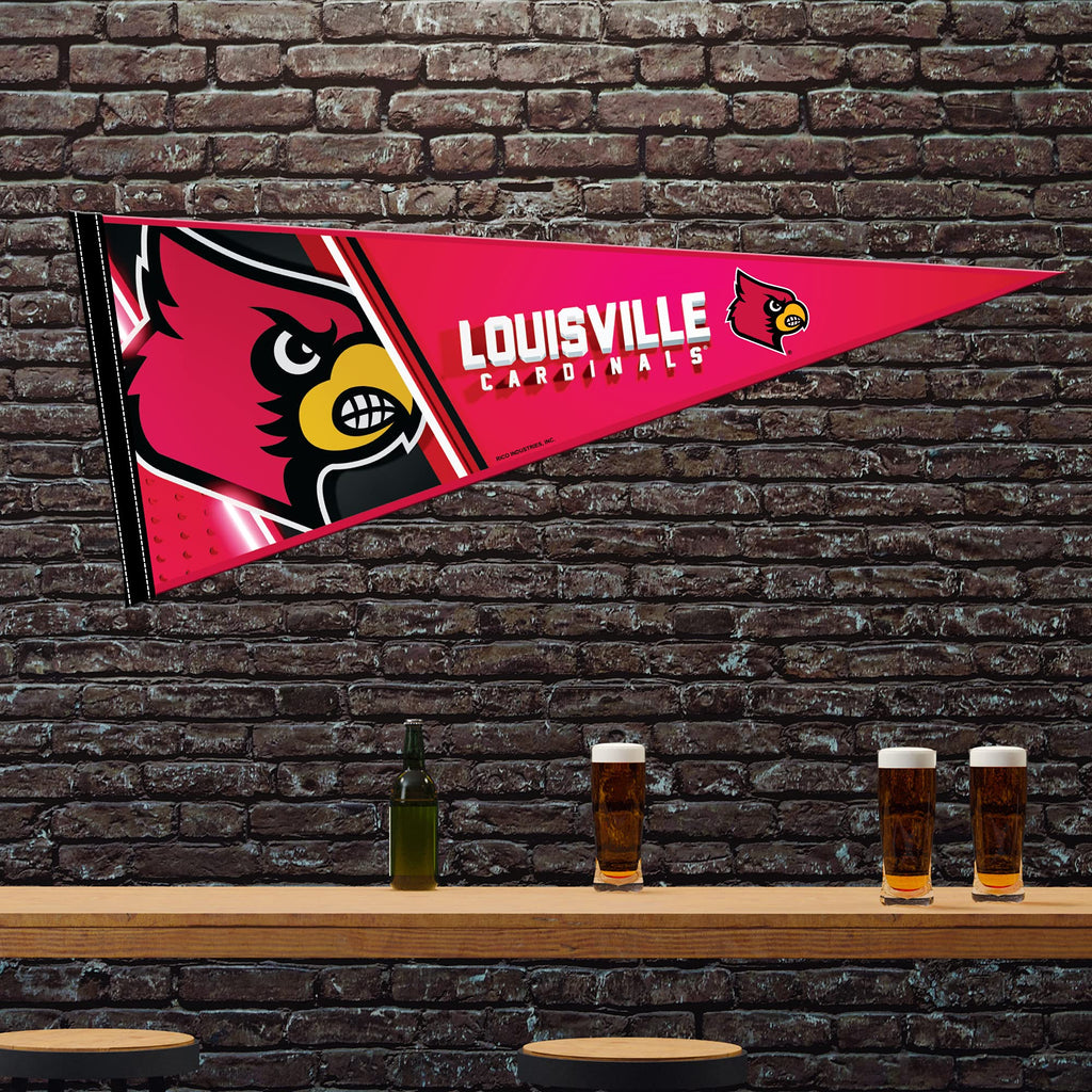 Rico Industries Ncaa Louisville Cardinals Primary 12'' X 30'' Felt Wall D  Cor Pennant - Great For Home/Bed Room/Man Cave D  Cor