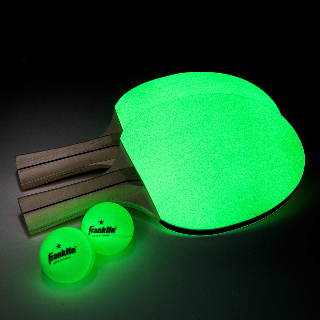 Franklin Sports Led Table Tennis Net And Glowing Paddles And Balls Oval, Black, One Size