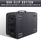 Champkey Golf Trunk Organizer Storage-Portable And Foldable Golf Travel Storage Locker Ideal For Travel Golf And Car Golf (Black