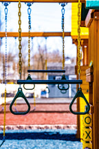 Eastern Jungle Gym Heavy-Duty Ring Trapeze Bar Combo Swing ,Large 20'' Trapeze Bar With Coated Swing Chains 43'' Long
