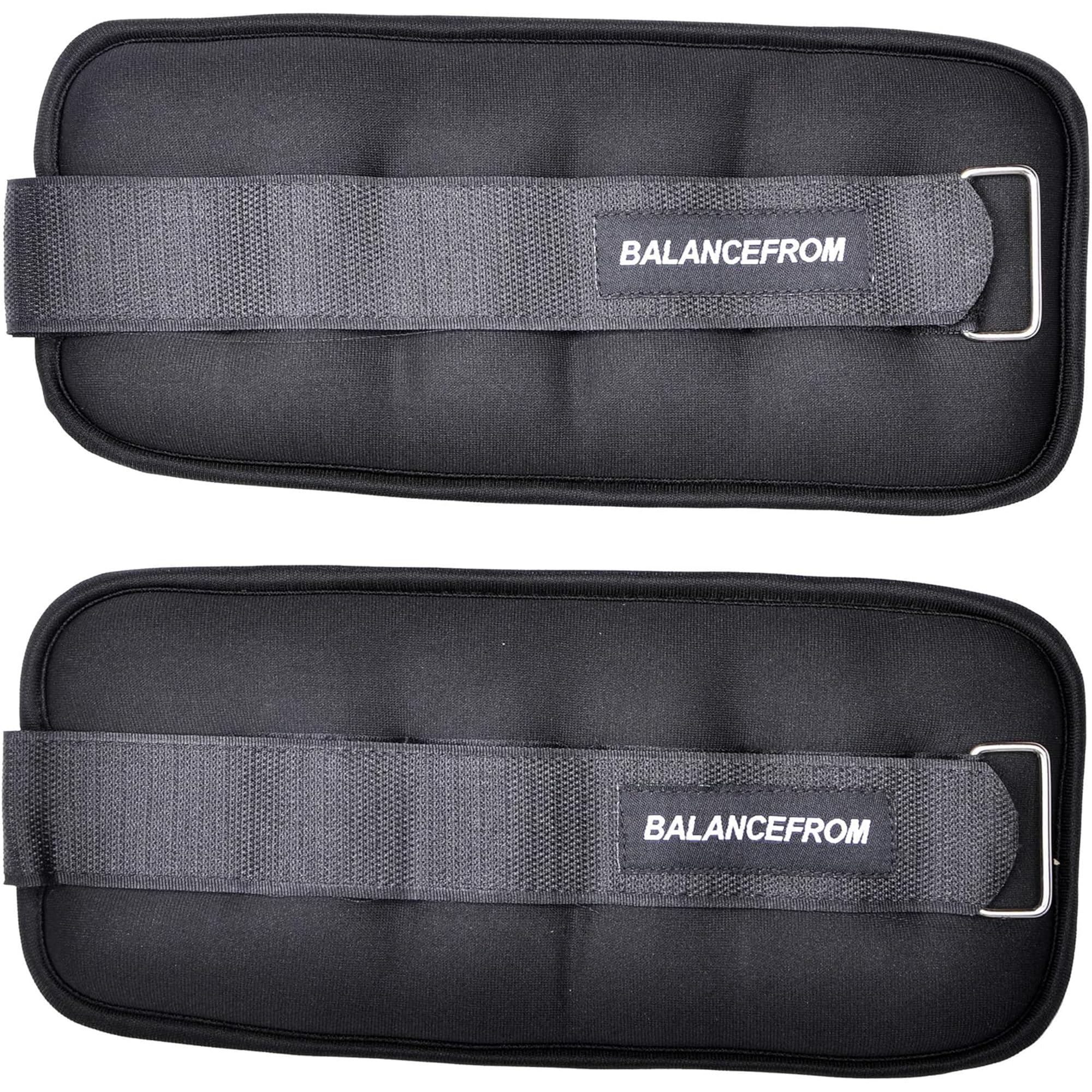 Signature Fitness Fully Adjustable Ankle Wrist Arm Leg Weights, 4 lbs each (8-lb pair), Black