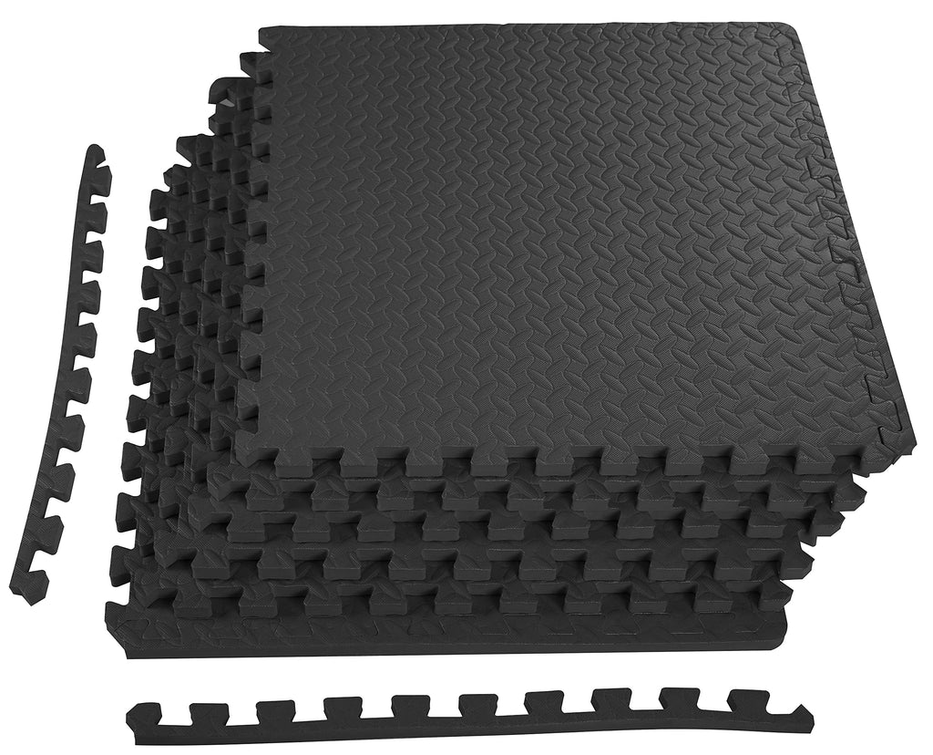 Fitvids Puzzle Exercise Mat With Eva Foam Interlocking Tiles For Mma, Exercise, Gymnastics And Home Gym Protective Flooring, 3/4