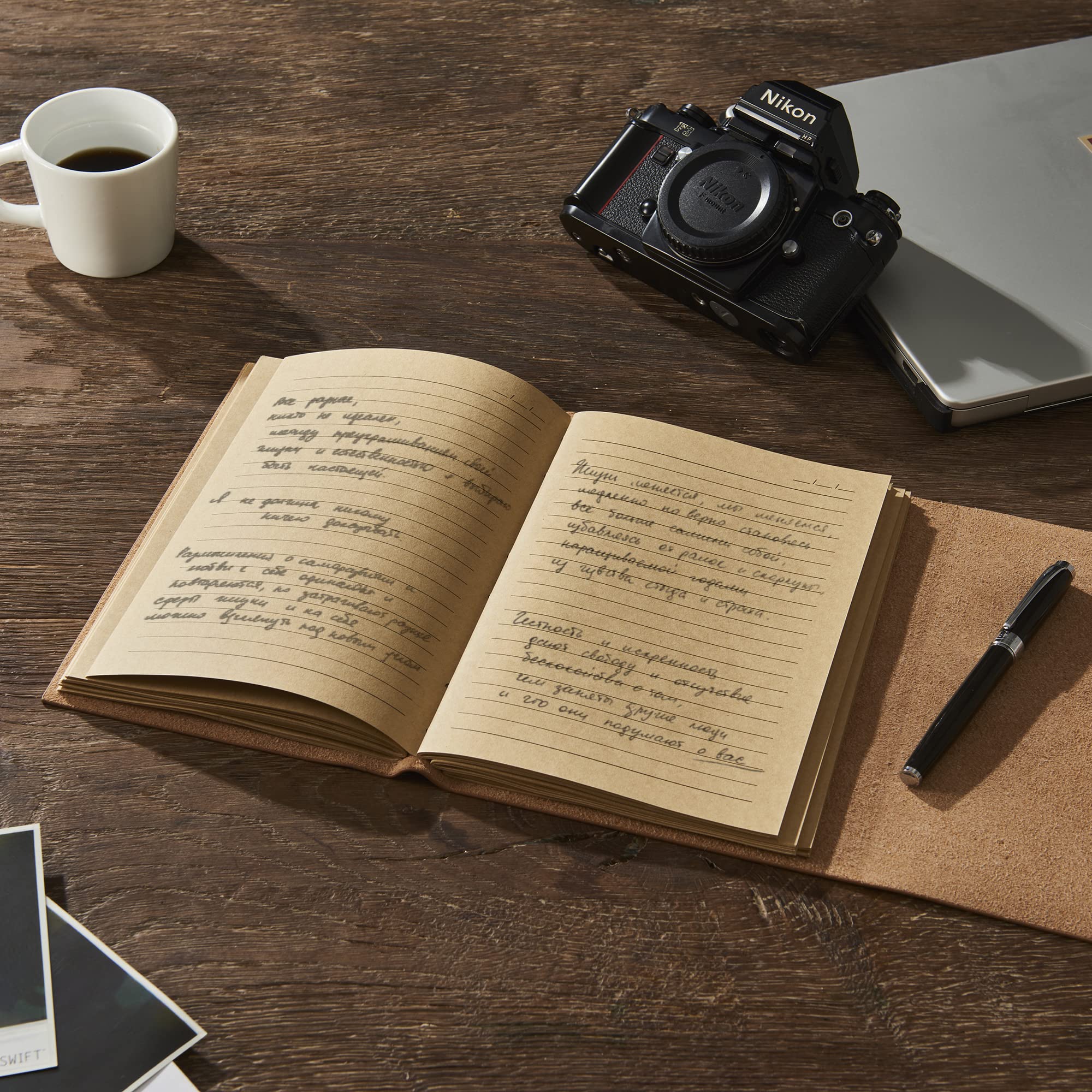 Maybell Leather Journal For Writing 5X 7, Genuine Leather Bound Journal For Men Women, 200 Lined Pages Leather Notebook For Trav