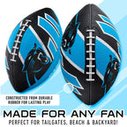 Franklin Sports Nfl Carolina Panthers Football - Youth Football - Mini 8.5'' Rubber Ball - Perfect For Kids - Team Logos And Col