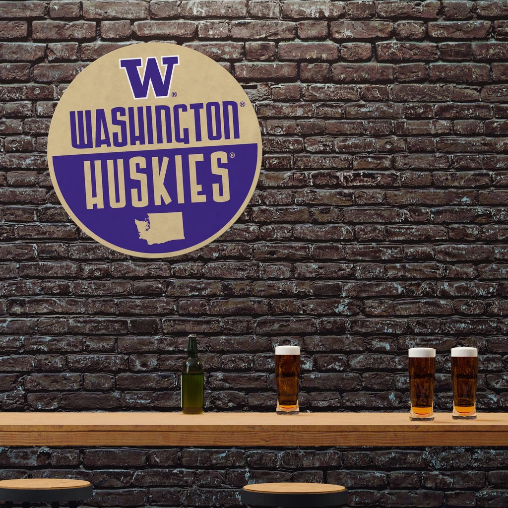 Rico Industries Ncaa Washington Huskies Classic Shape Cut Pennant - Home And Living Room D  Cor - Soft Felt Ez To Hang