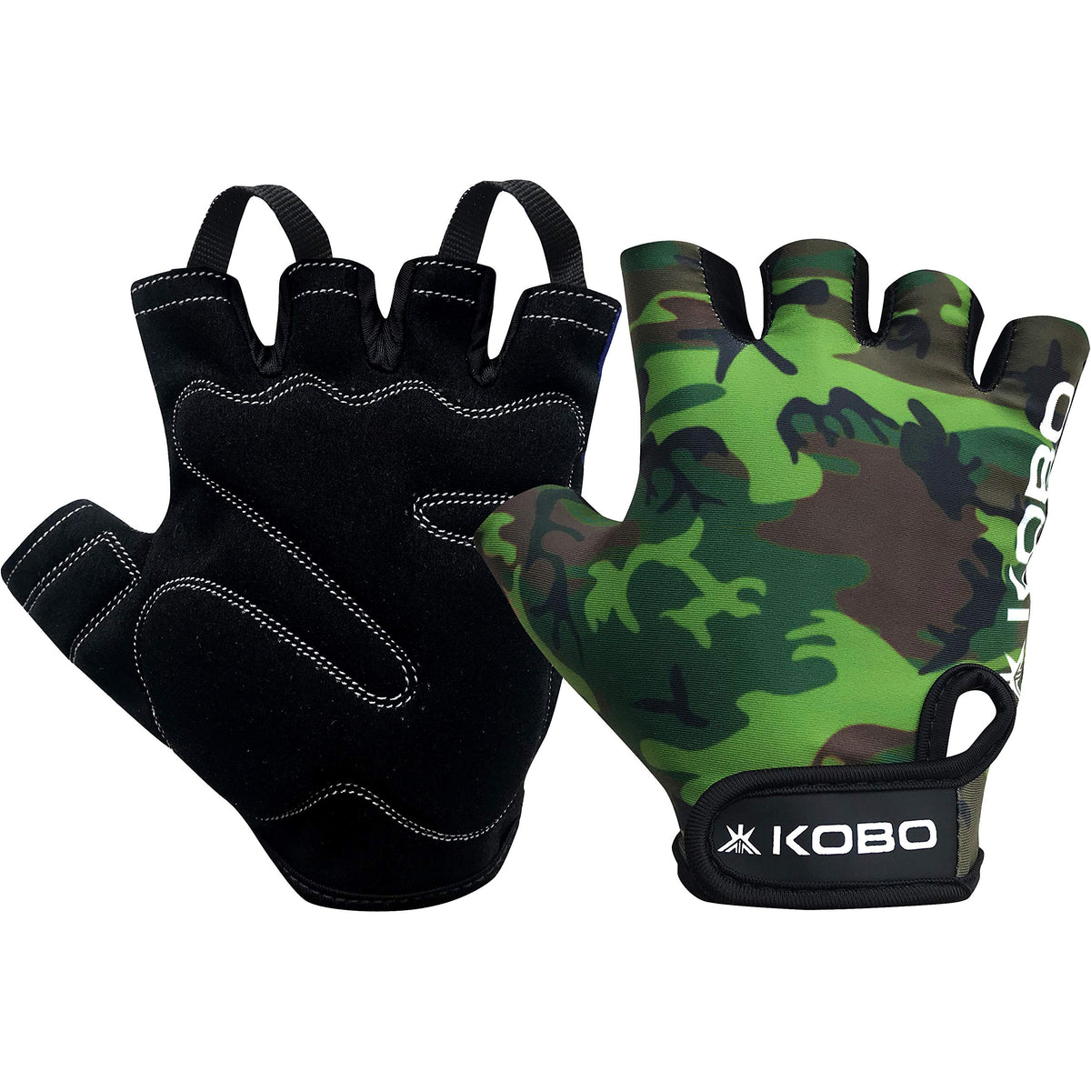 Kobo Wtg30Medium Weight Lifting Gym Gloves Camouflage Hand Protector For Fitness Training
