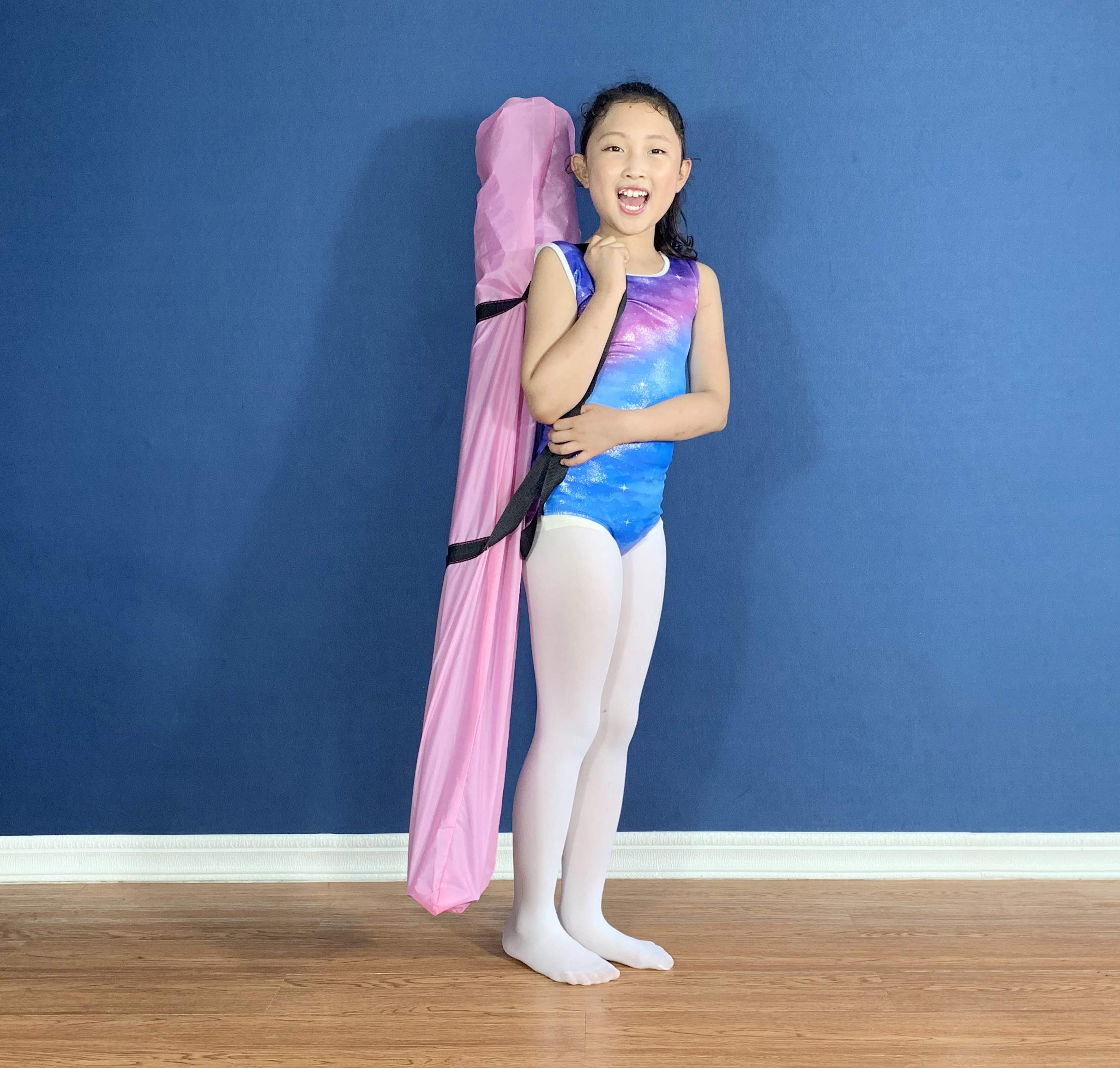 Fc Funcheer 8Ft Folding Balance Beam Gymnastics Beam Wood Core Floor Beam With Anti-Slip Bottom Stainless Hinge And Carrying Bag