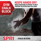 Spri Chalk Block, 2Oz. (4 Pack) For Gymnastics, Rock Climbing, Bouldering, Weight-Lifting,