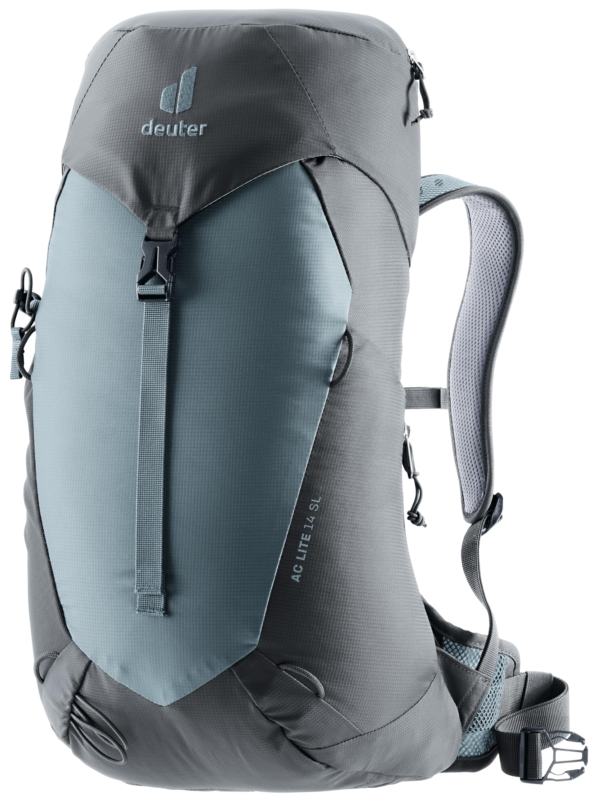 Deuter AC Lite 14L SL Hiking & Daypack Backpack with Narrow Fit, Steel Frame & Superior Breathability - Shale-Graphite