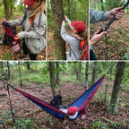 Albatross Outdoors Xl Double Camping Hammock - Quality Breathable Ripstop Nylon - High Capacity - Includes Tree Straps And Carab