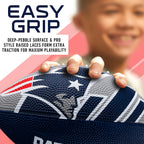 Franklin Sports Nfl New England Patriots Football - Youth Football - Mini 8.5'' Rubber Ball - Perfect For Kids - Team Logos And