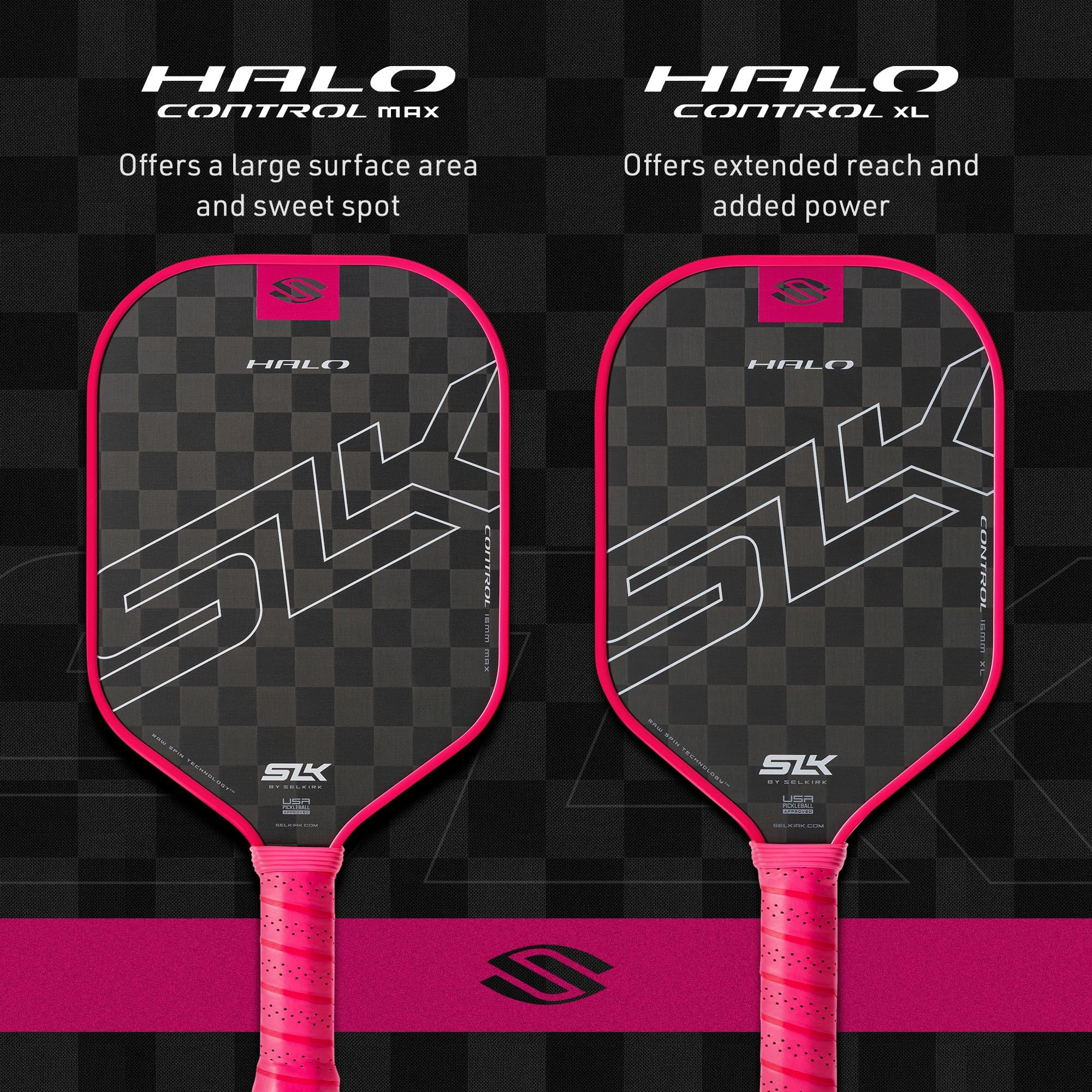 Selkirk Slk Halo Control Max Pickleball Paddle | Raw Carbon Fiber Pickleball Paddle With A Rev-Core Power Polymer Core | The Pic