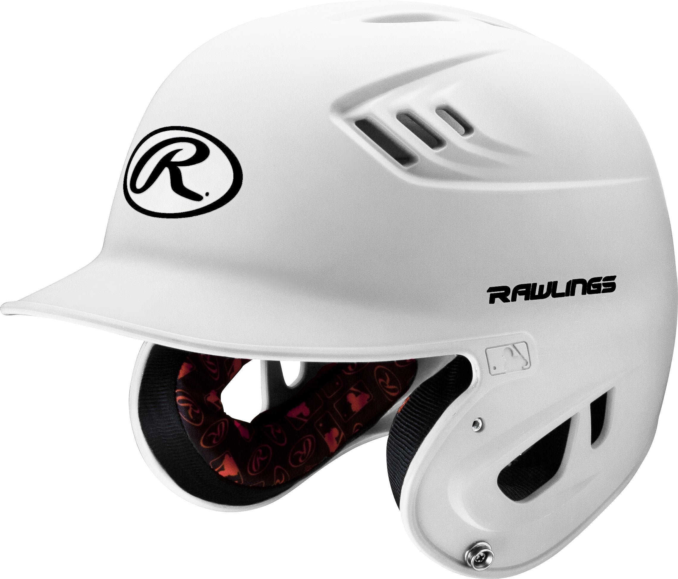 Rawlings | R16 Velo Baseball Batting Helmet | Junior (6 3/8'' - 7 1/8'') | Matte White