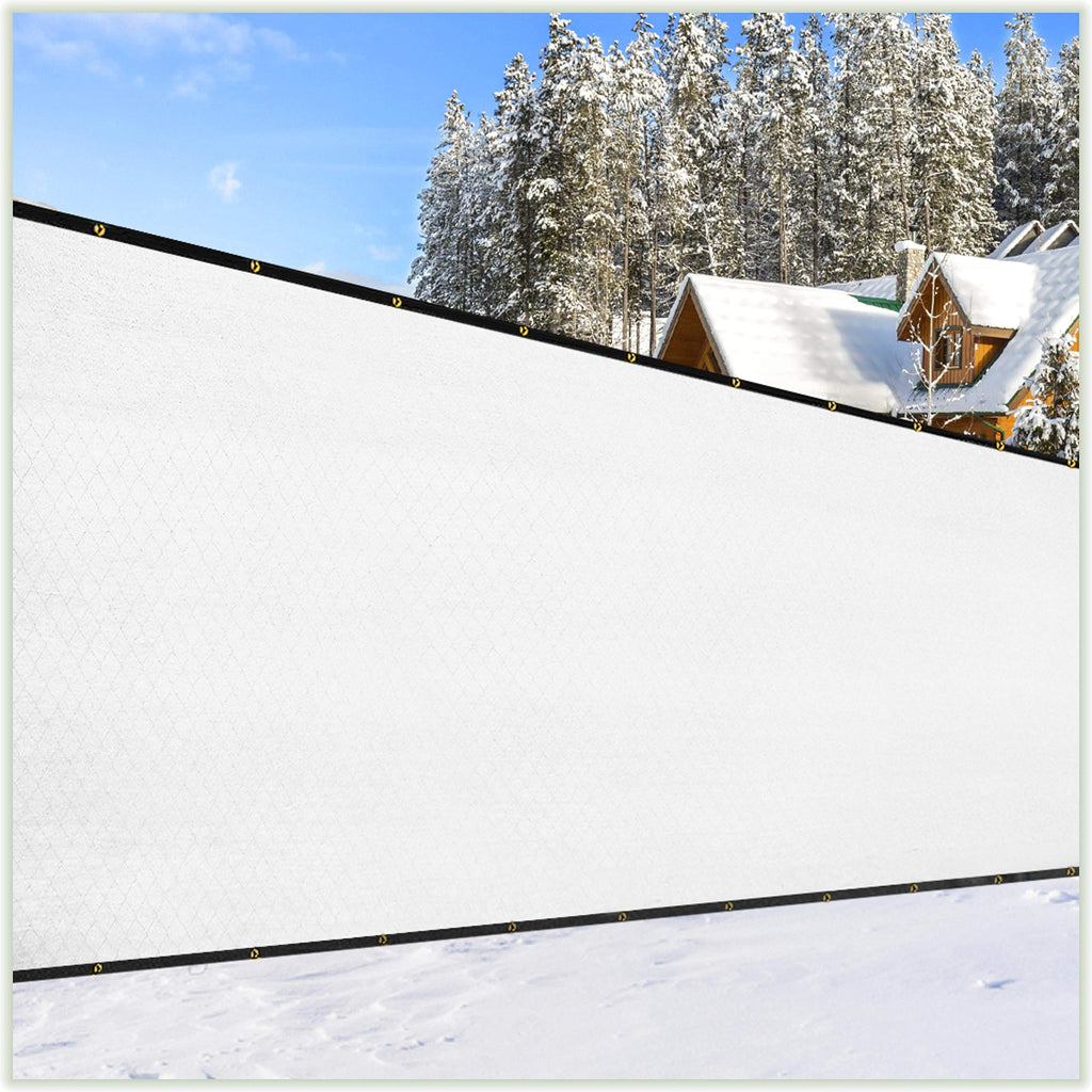 Colourtree Customized Size Fence Screen Privacy Screen White 5 X 130 - Commercial Grade 170 Gsm - Heavy Duty - 3 Years Warranty 