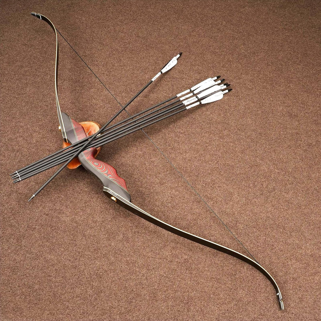 Pmz Recurve Bow And Arrow Set, Newset Professional Aldults Archery Hunting Bow Kit, 60'' Wooden Takedown Bow, For Youth Beginner