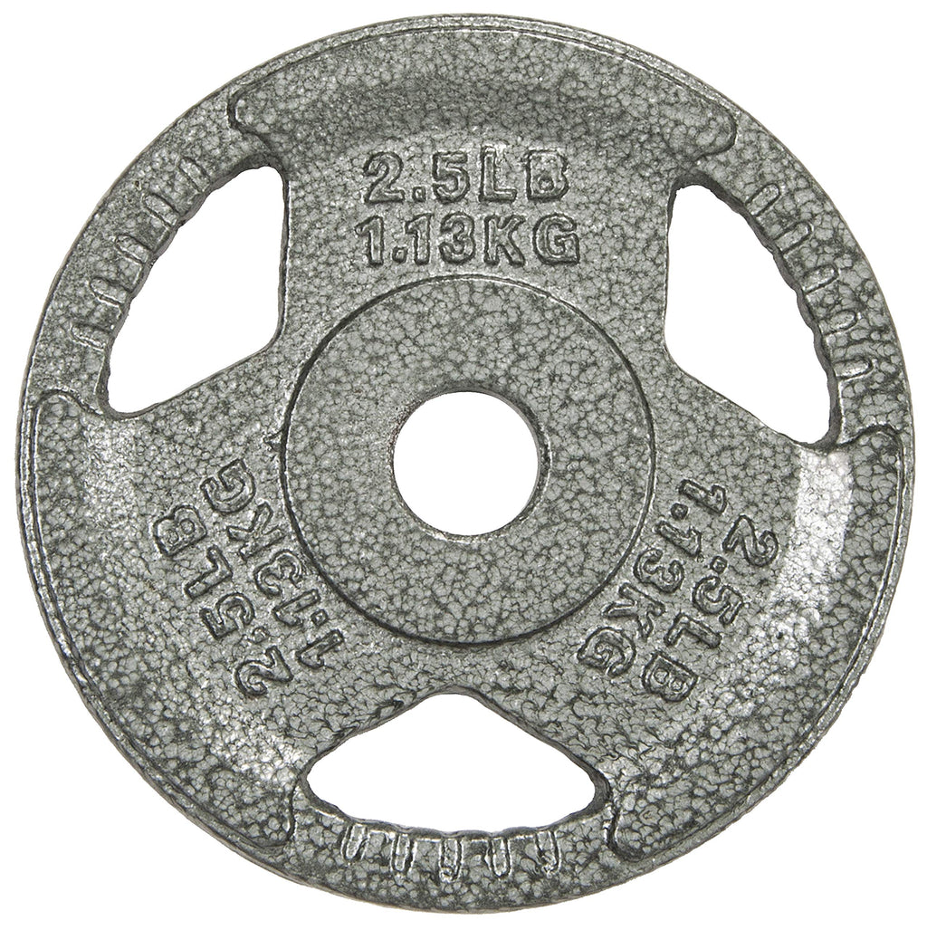 Hulkfit 1-Inch Iron Plate For Strength Training, Weightlifting And Crossfit, Single (2.5 Pounds), Silver