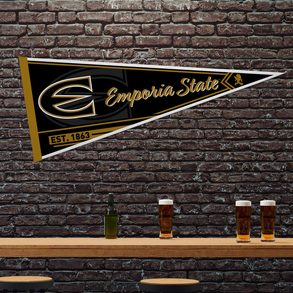 Rico Industries Ncaa Emporia State Hornets Classic 12'' X 30'' Felt Wall D  Cor Pennant - Great For Home/Bed Room/Man Cave D  Co