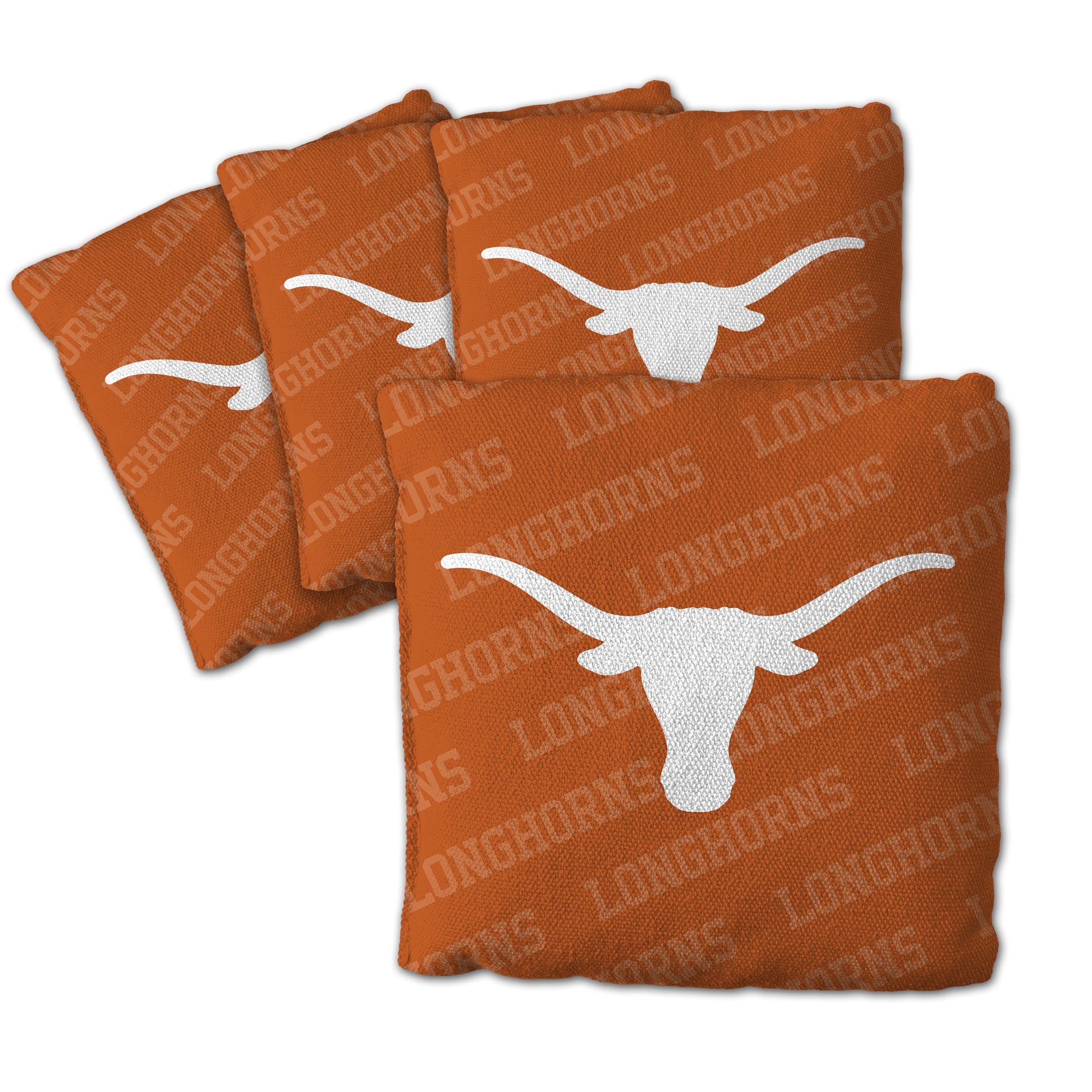 YouTheFan Officially-Licensed NCAA Texas Longhorns Set of 4 Cornhole Bags - All Weather Regulation 6    x 6    Size - 16oz Weigh