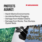 Megaware Keelguard Skegguard 27221 Skeg Protector With Drain Hole - Protects Against Ramp Dragging - Easy To Install- Fits Volvo